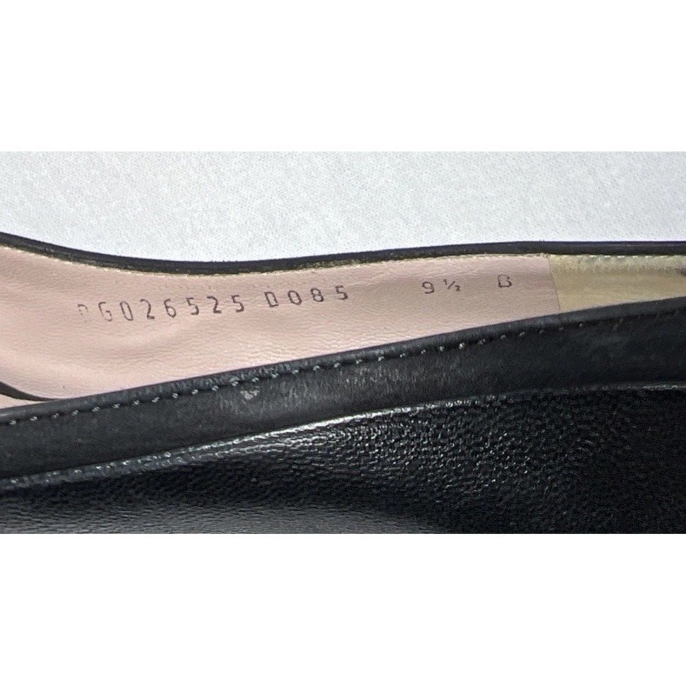 Salvatore Ferragamo Pumps Black Suede-Trimmed Leather Pointed Toe Heels- US 9.5 - Picture 7 of 9